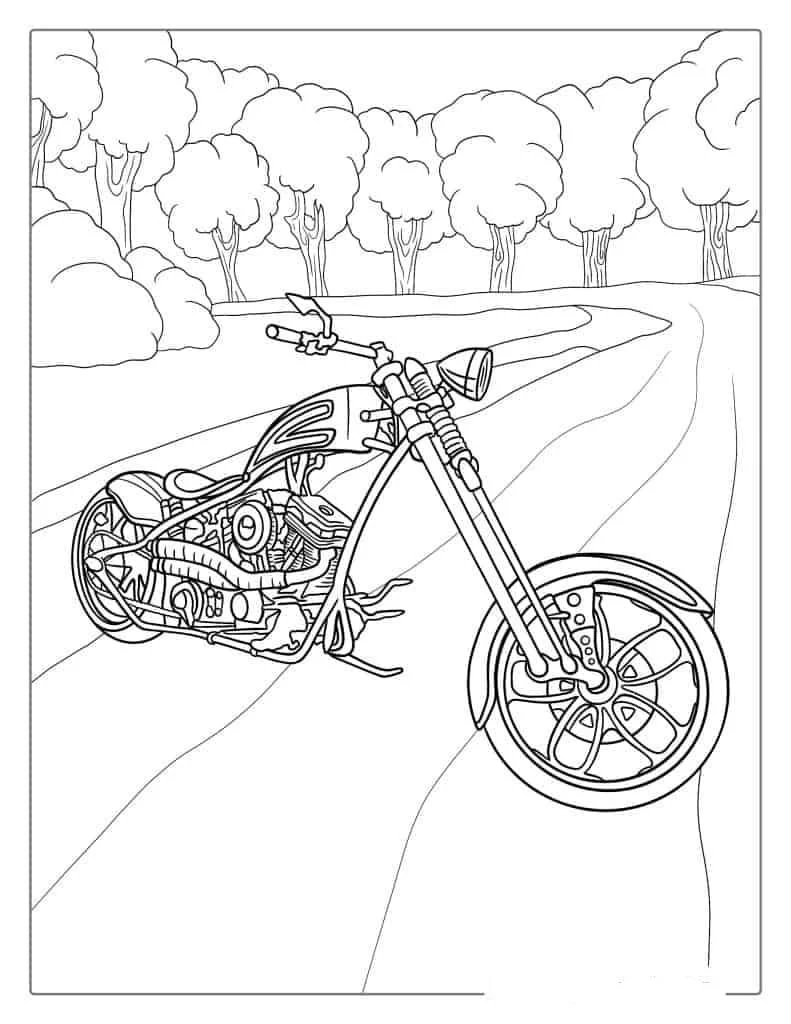 Harley Davidson Ausmalbilder 11