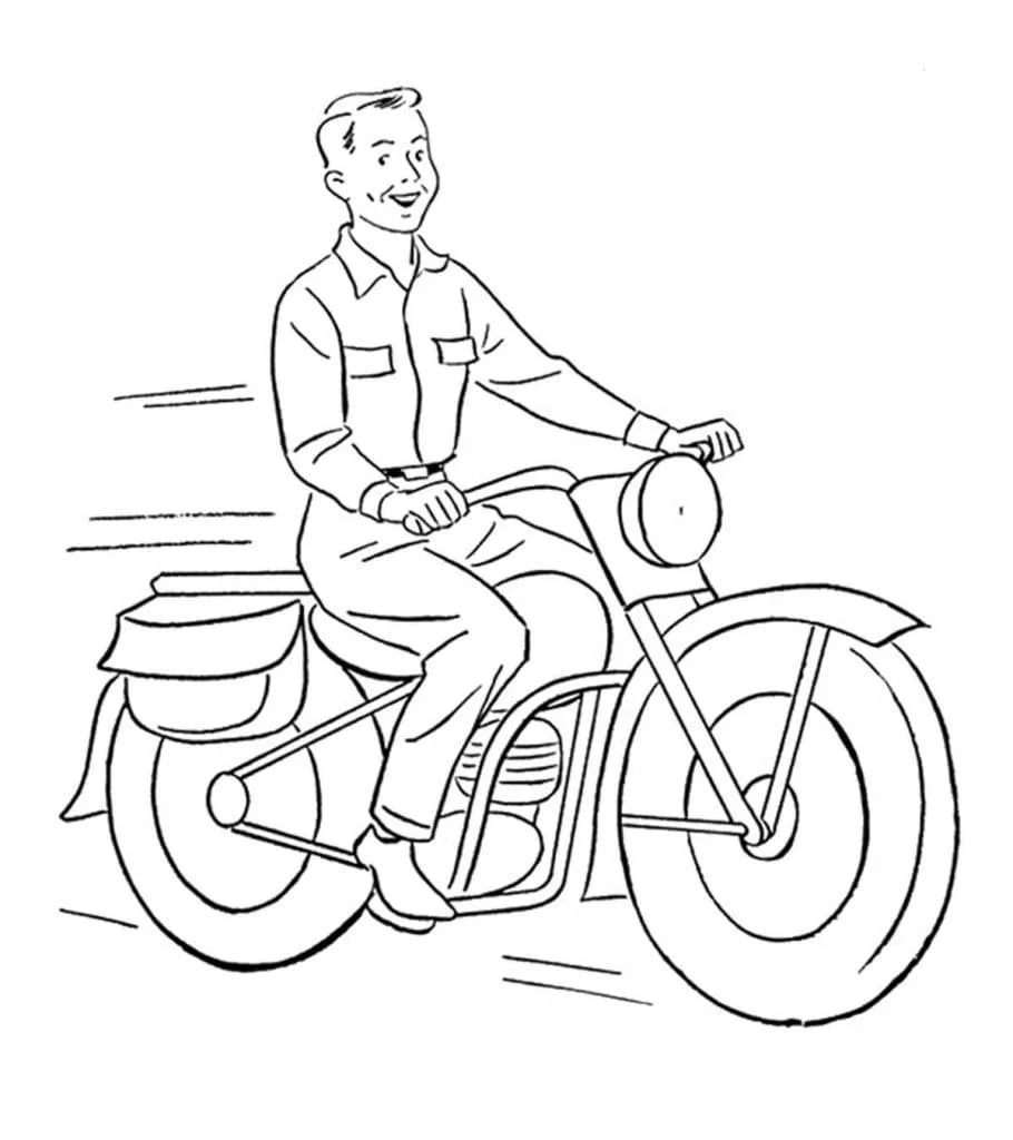 Harley Davidson Ausmalbilder 12