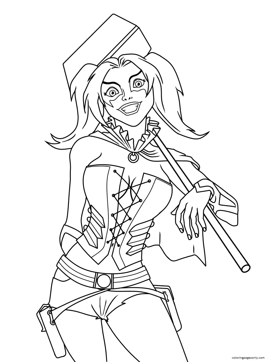 Harley Quinn Para Colorear 11
