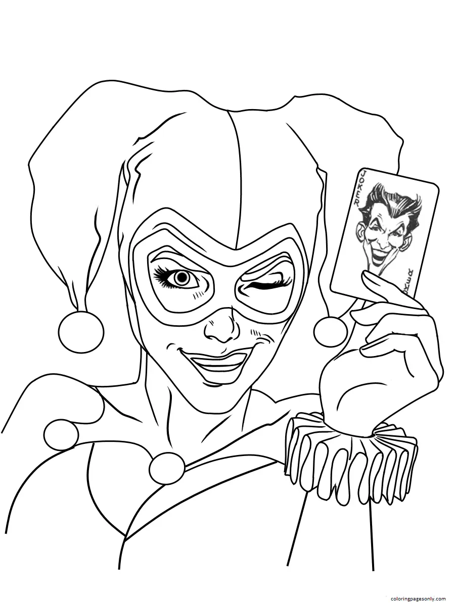 Harley Quinn Para Colorear 13