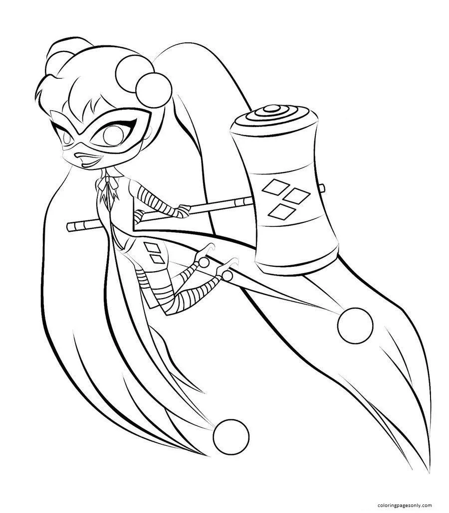 Harley Quinn Para Colorear 19