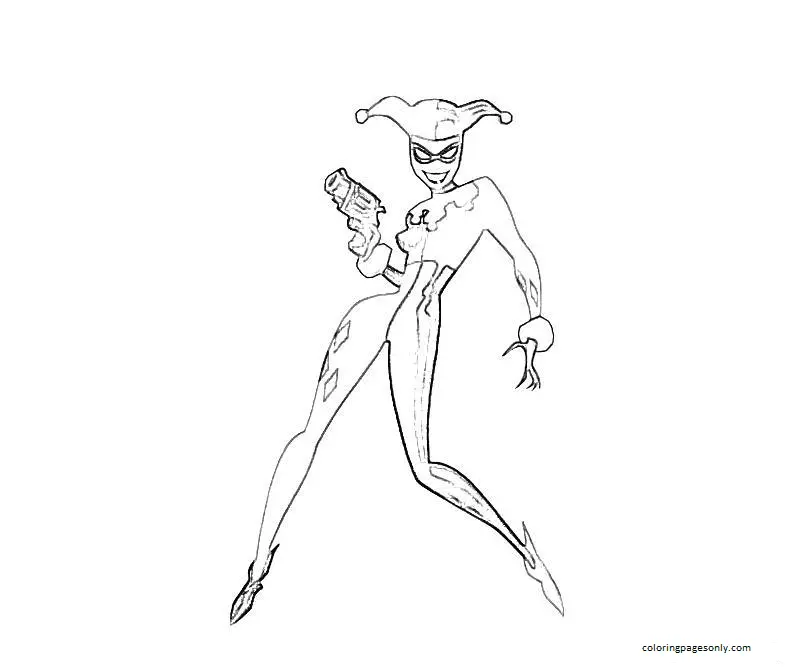 Harley Quinn Para Colorear 22
