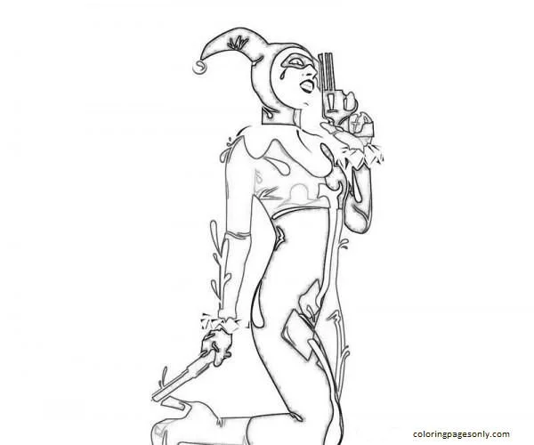 Harley Quinn Para Colorear 43