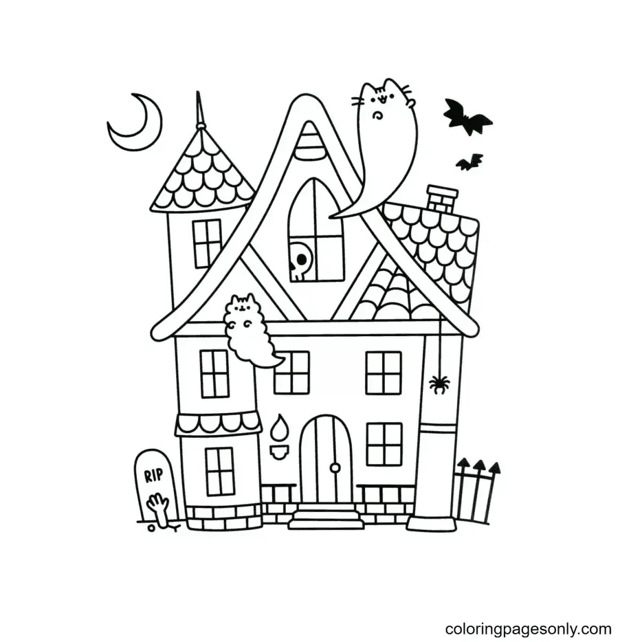 Haunted House Ausmalbilder 19