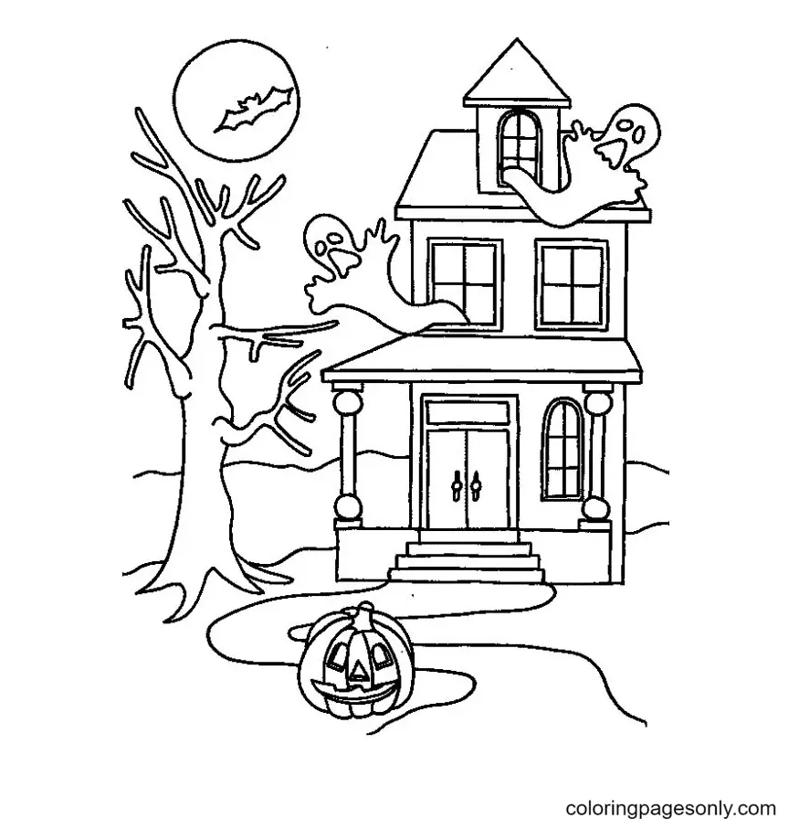 Haunted House Ausmalbilder 5