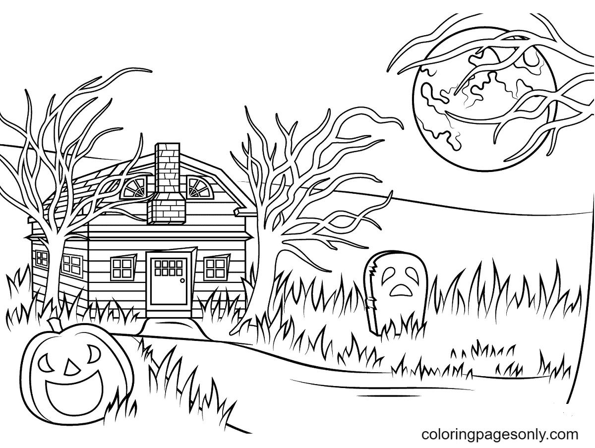 Haunted House Ausmalbilder 52