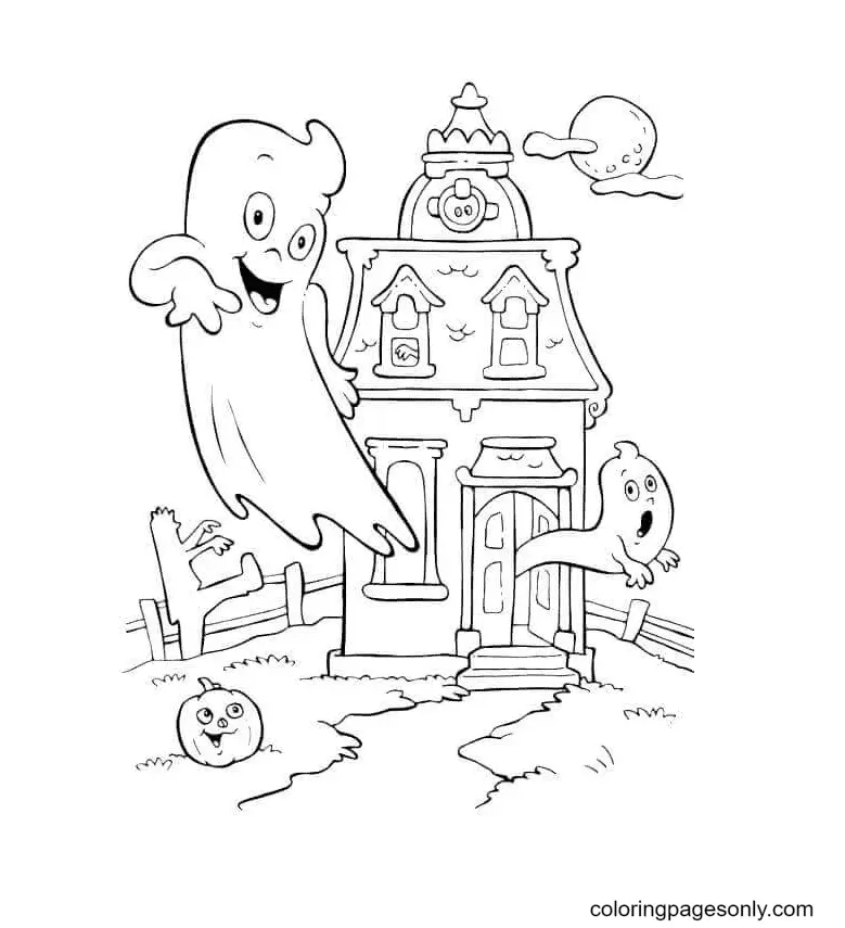 Haunted House Ausmalbilder 54