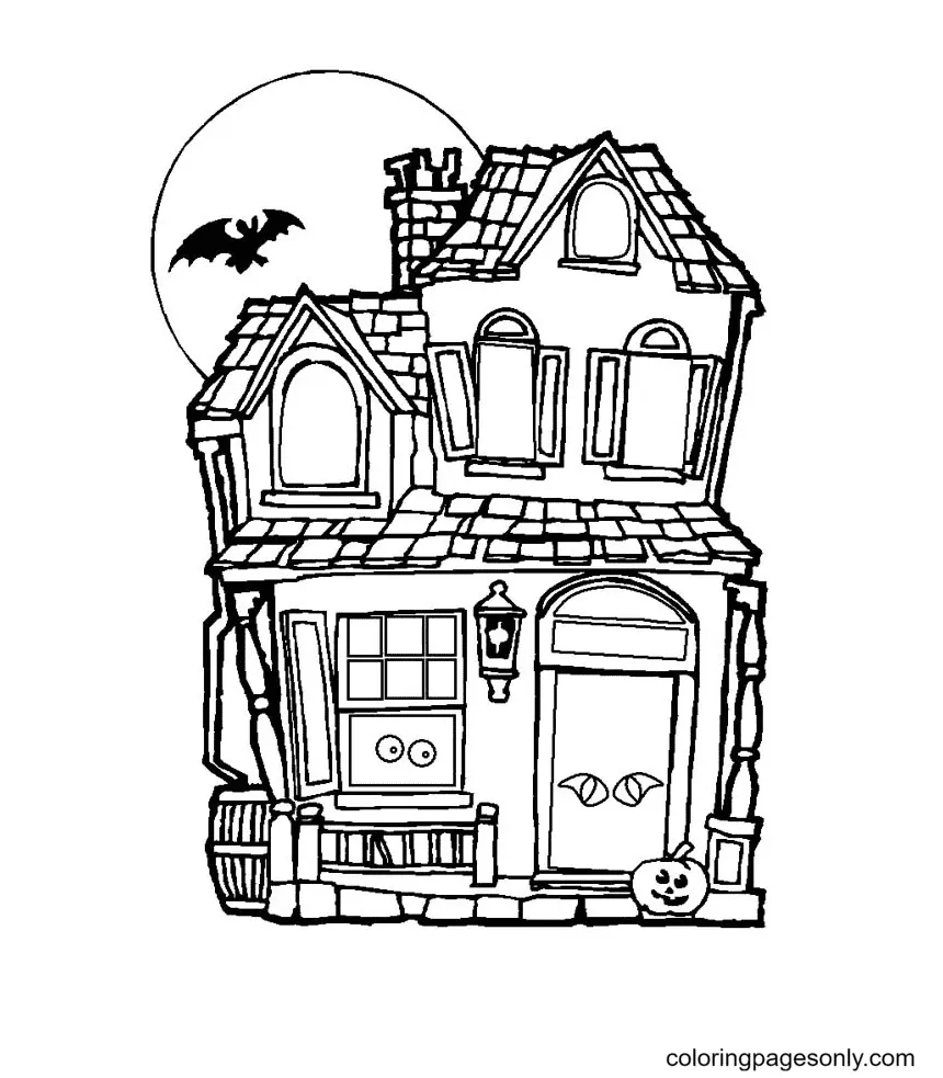Haunted House Ausmalbilder 6