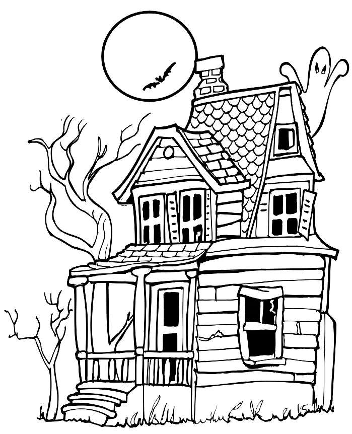 Haunted House Ausmalbilder 8