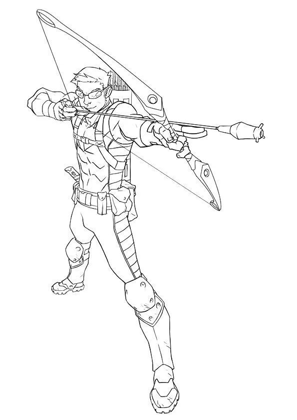 Hawkeye Coloring Pages 1