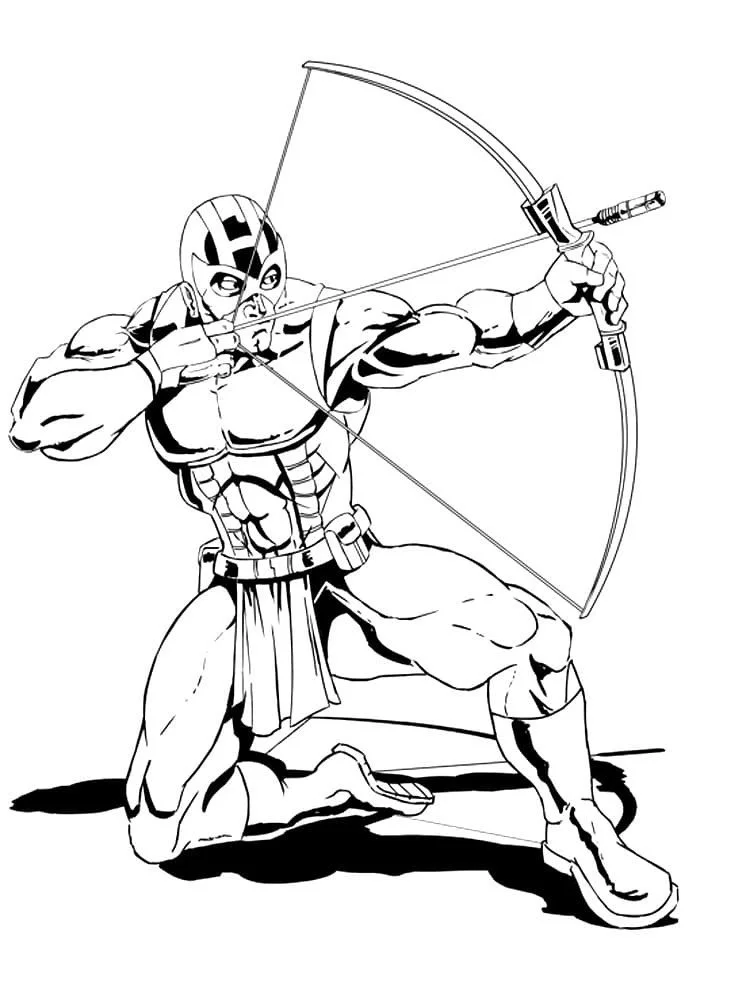Hawkeye Coloring Pages 10