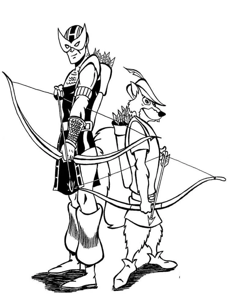 Hawkeye Coloring Pages 11