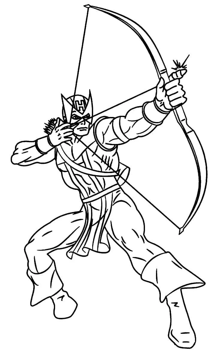 Hawkeye Coloring Pages 14