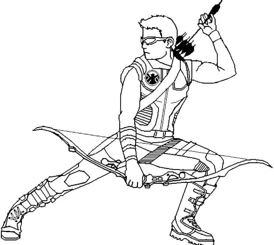 Hawkeye Coloring Pages 4