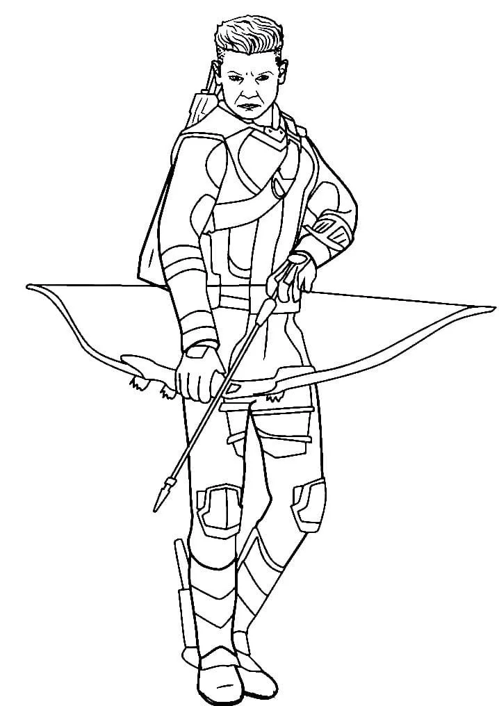 Hawkeye Coloring Pages 6