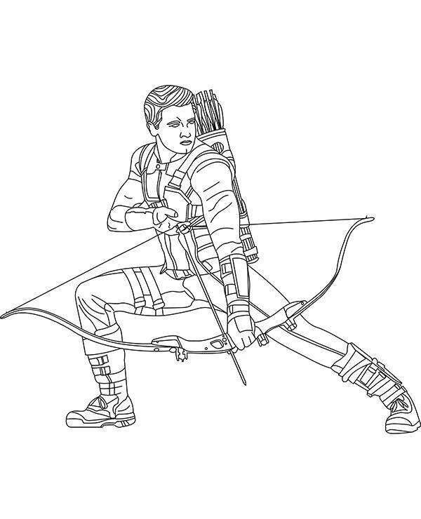 Hawkeye Coloring Pages 9