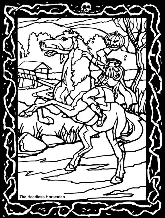 Headless Horseman Coloring Pages 12