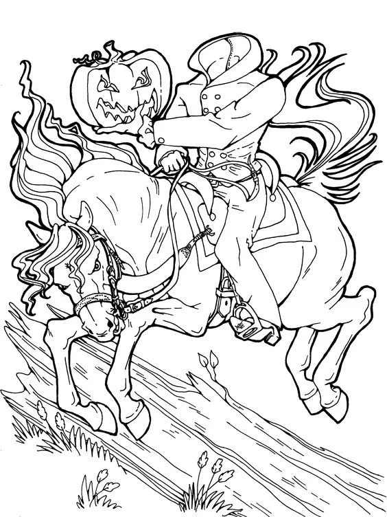Headless Horseman Coloring Pages 6
