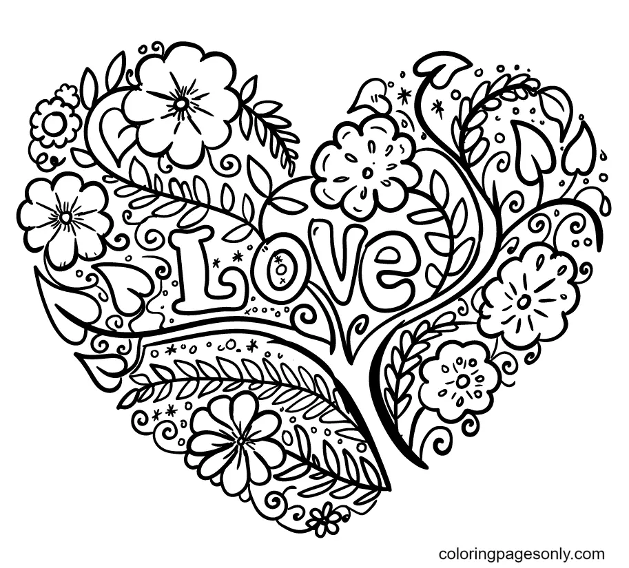 Heart Coloring Pages 10