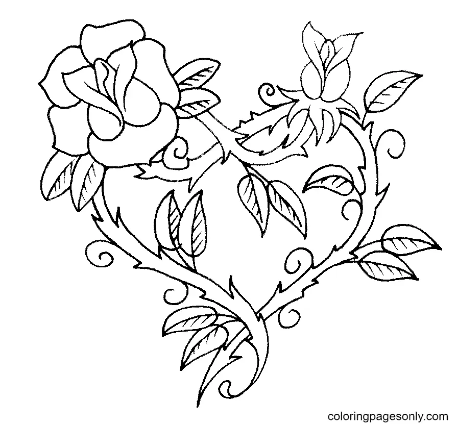 Heart Coloring Pages 14