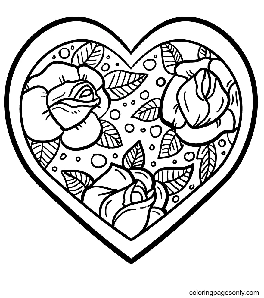 Heart Coloring Pages 15