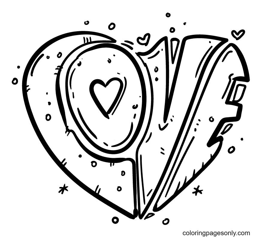 Heart Coloring Pages 20