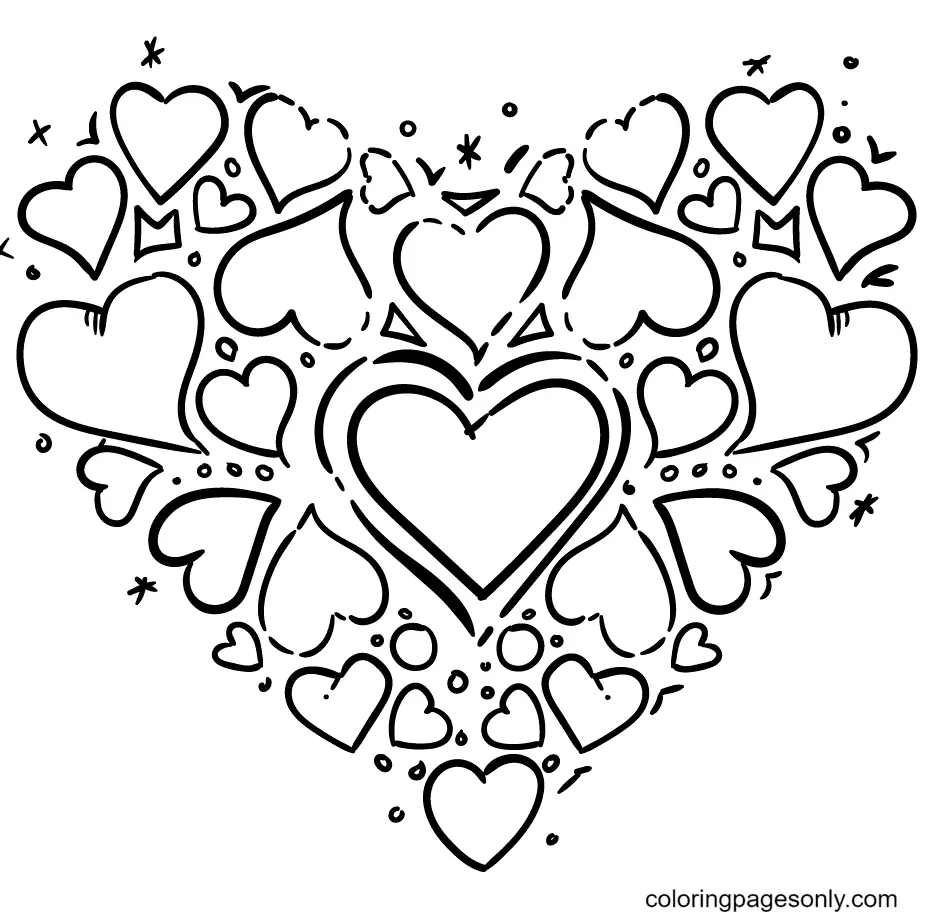 Heart Coloring Pages 23