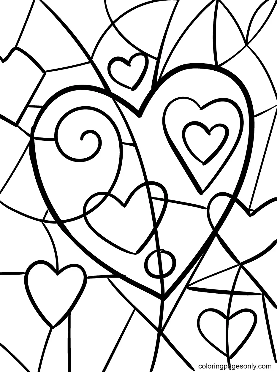 Heart Coloring Pages 24