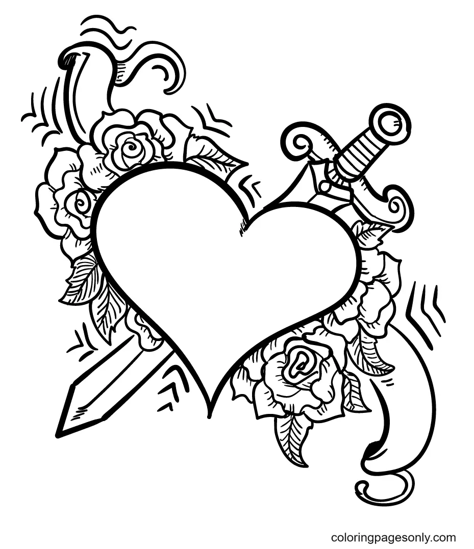Heart Coloring Pages 34