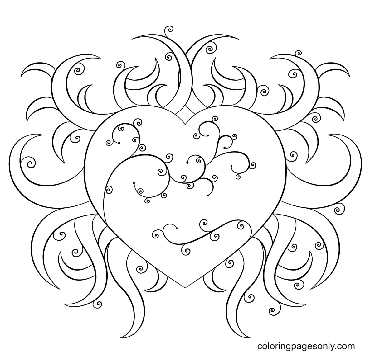 Heart Coloring Pages 54