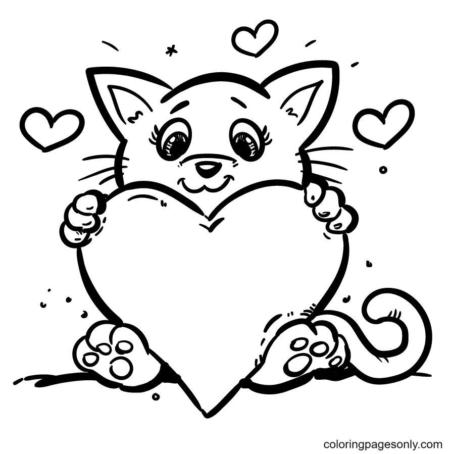 Heart Coloring Pages 6