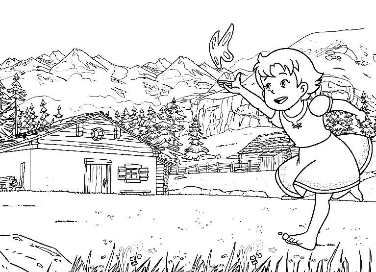Heidi Coloring Pages 12