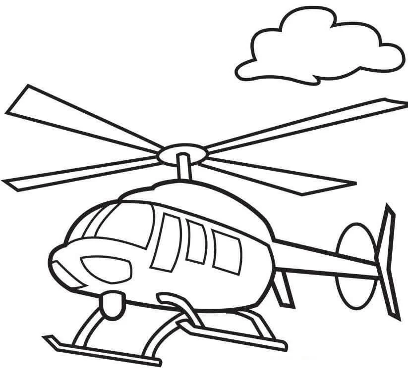Desenhos de Helicoptero Para Colorir 2