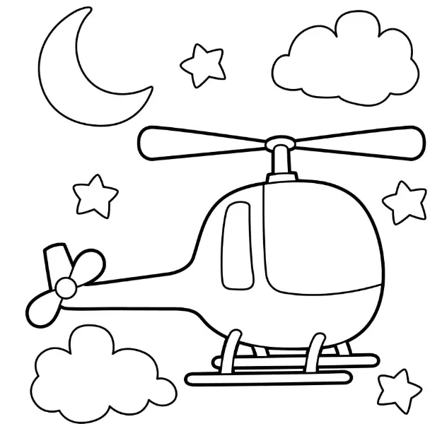 Desenhos de Helicoptero Para Colorir 9