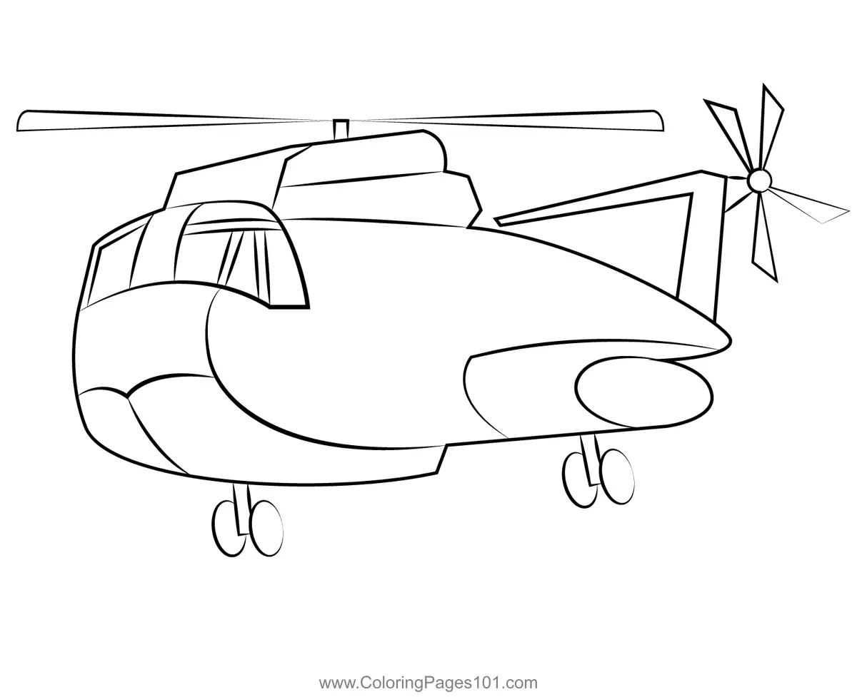Helicopters Coloring Pages