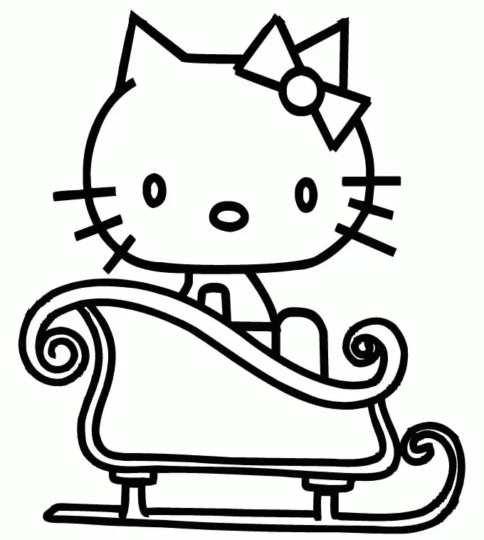 Desenhos de Natal Da Hello Kitty Para Colorir 15