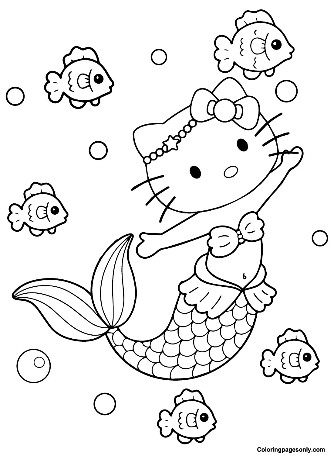 Hello Kitty Meerjungfrau Ausmalbilder 4