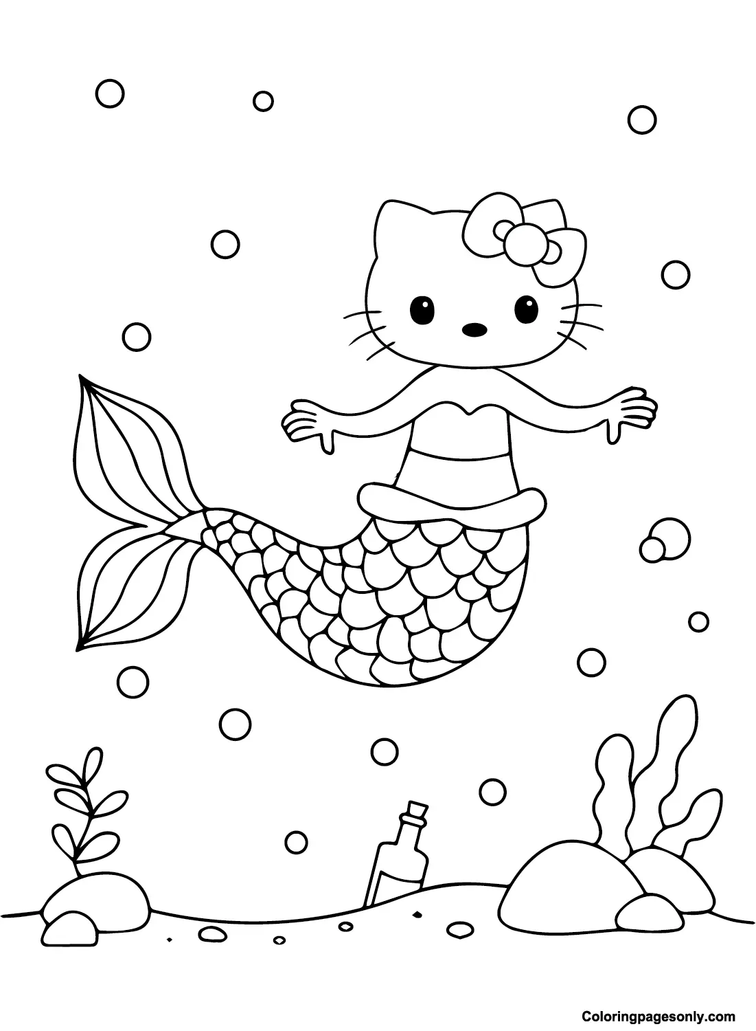 Hello Kitty Meerjungfrau Ausmalbilder 7