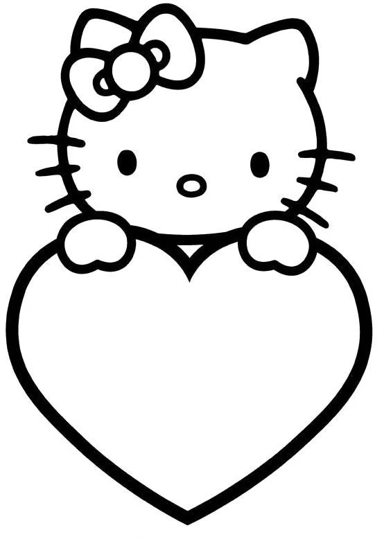 Hello Kitty Para San Valentin Para Colorear 25