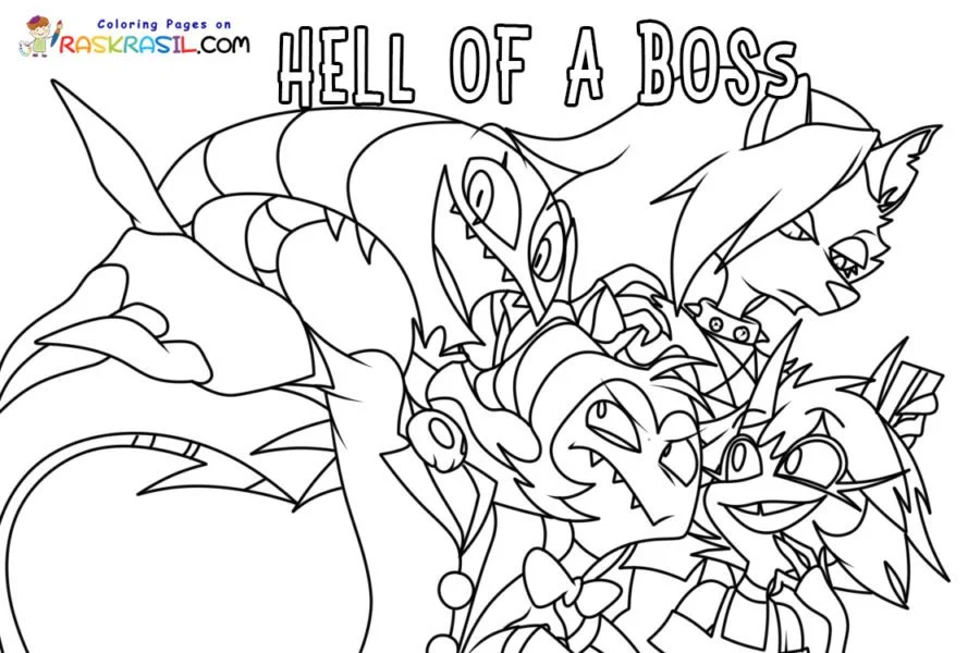 Chefe infernal Para Colorir 6
