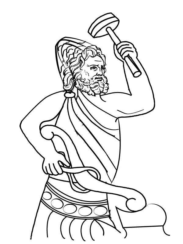 Hefesto Para Colorear 12