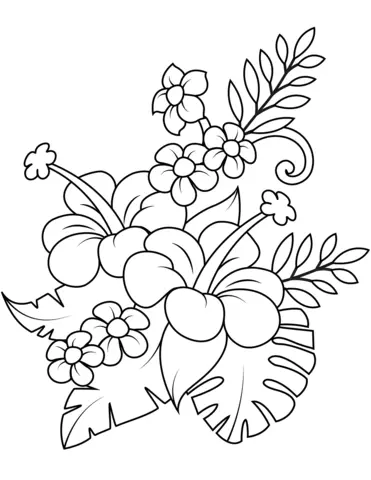 Hibiskus Ausmalbilder 10