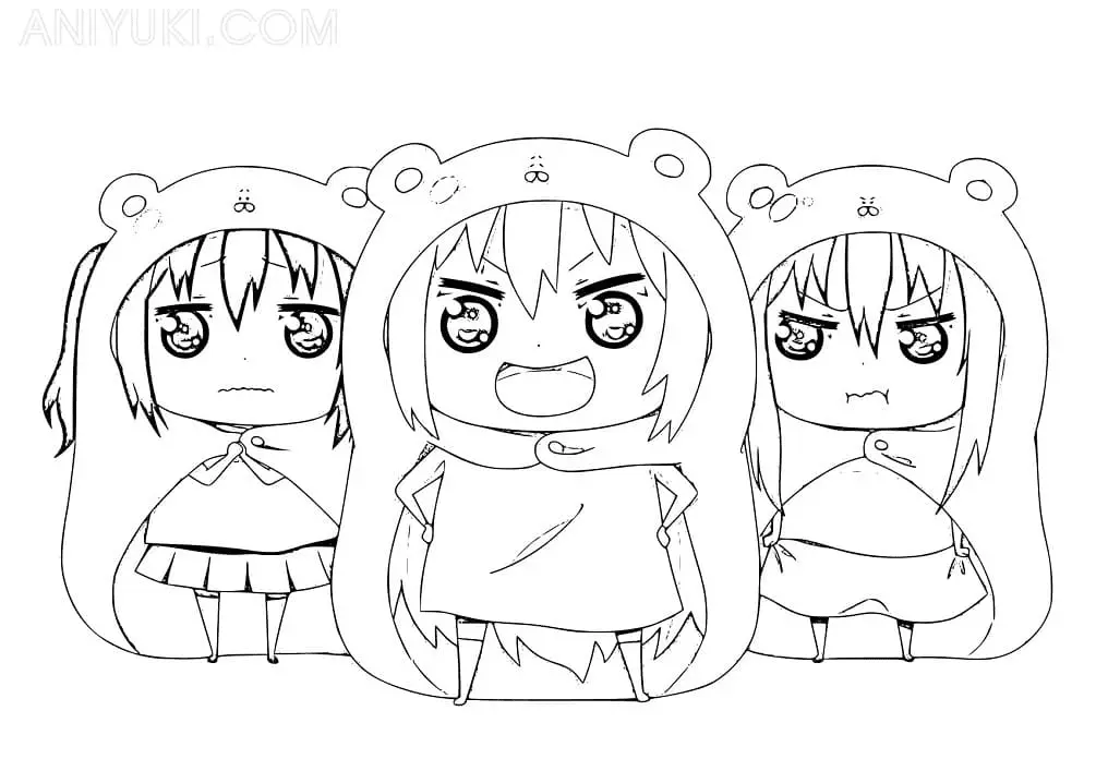 Himouto Umaru chan Coloring Pages 13