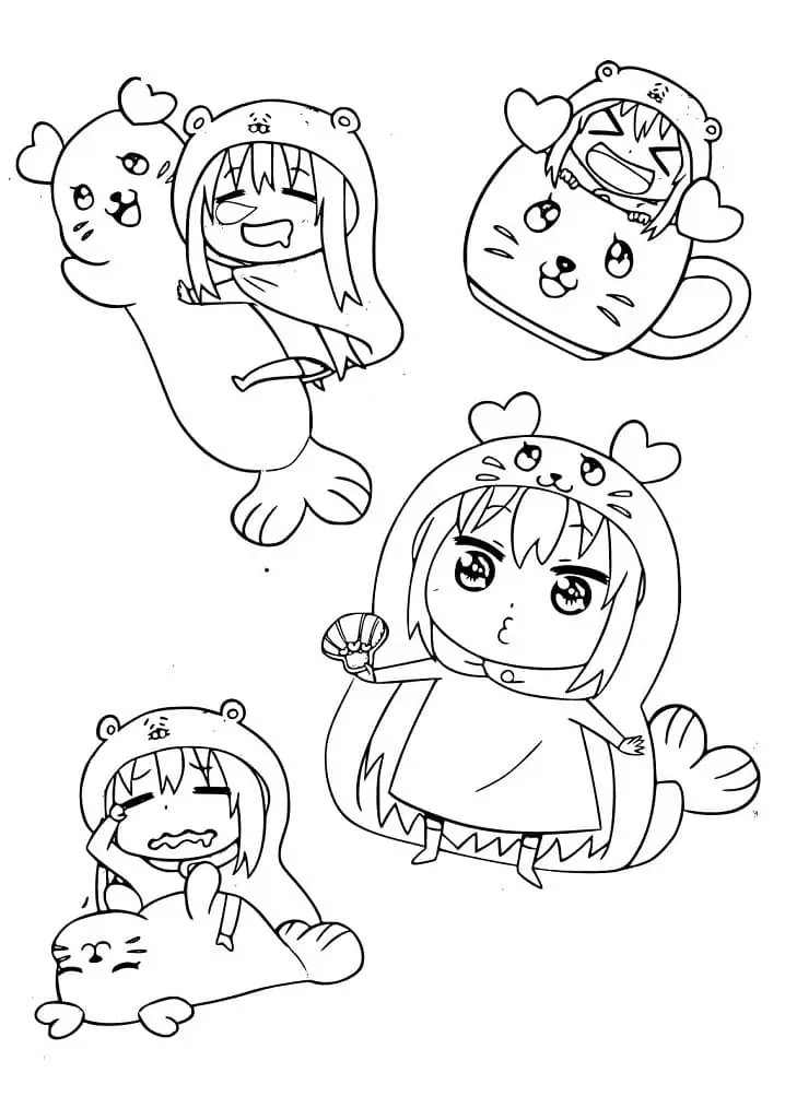 Himouto Umaru chan Coloring Pages 16