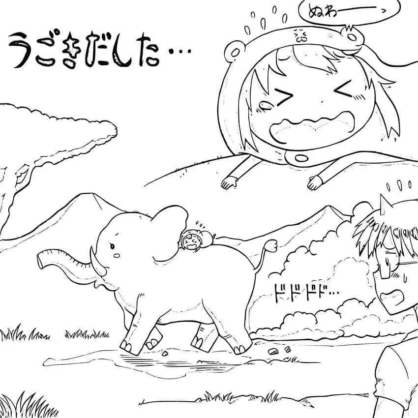 Himouto Umaru chan Coloring Pages 36