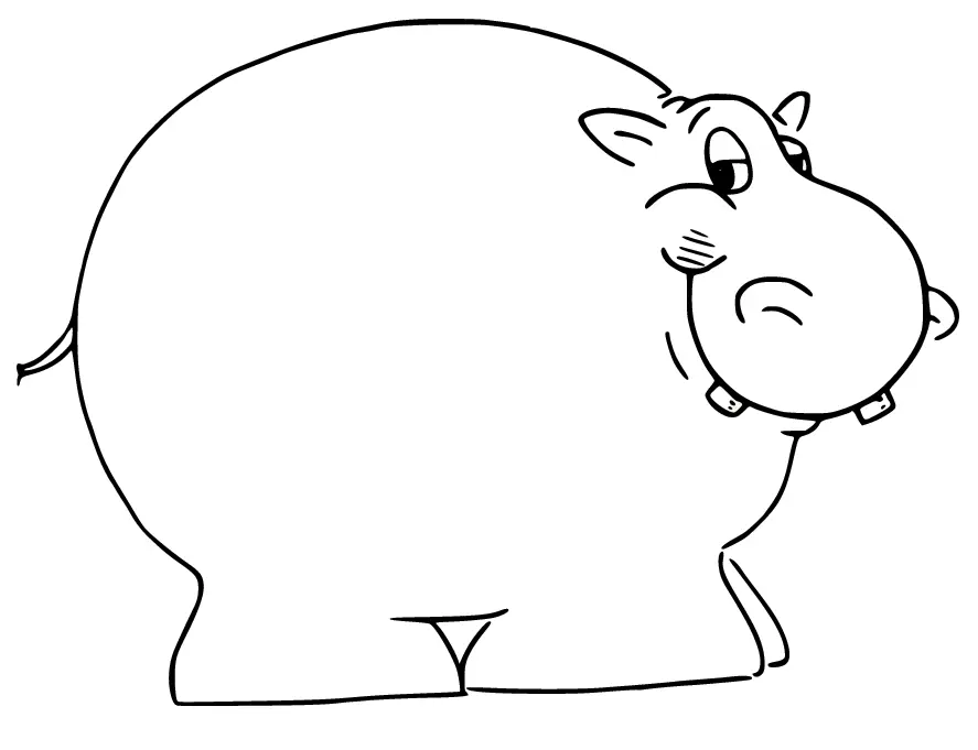 Hippo Coloring Pages 18