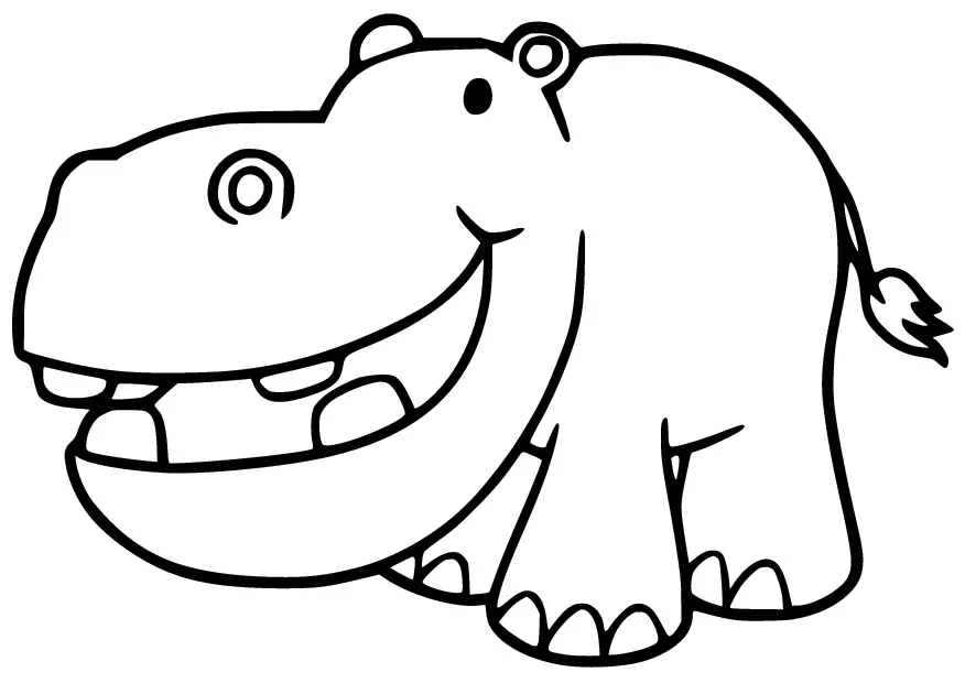 Hippo Coloring Pages 23