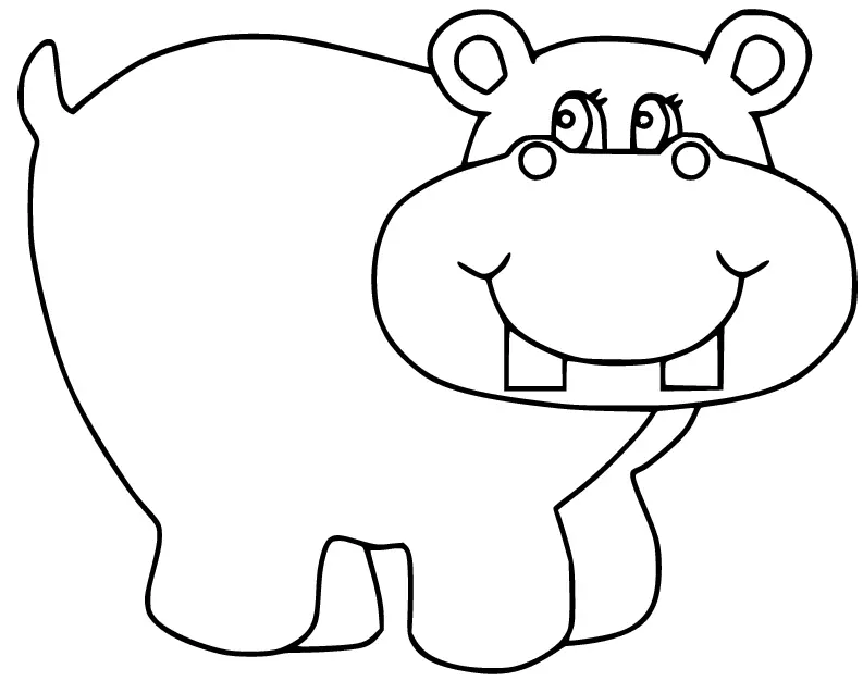 Hippo Coloring Pages 60