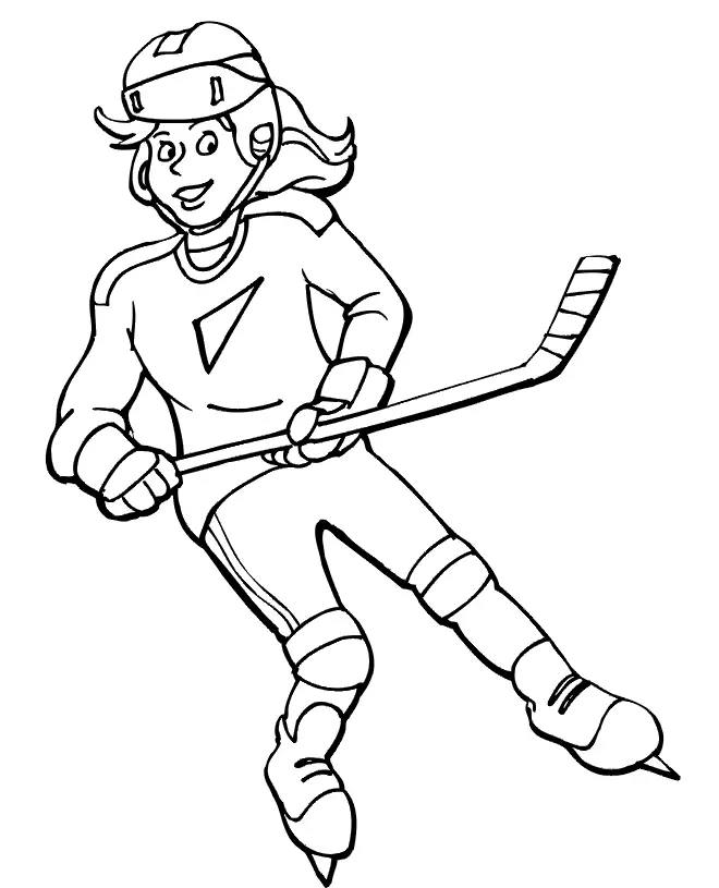 Desenhos de Hoquei Para Colorir 10