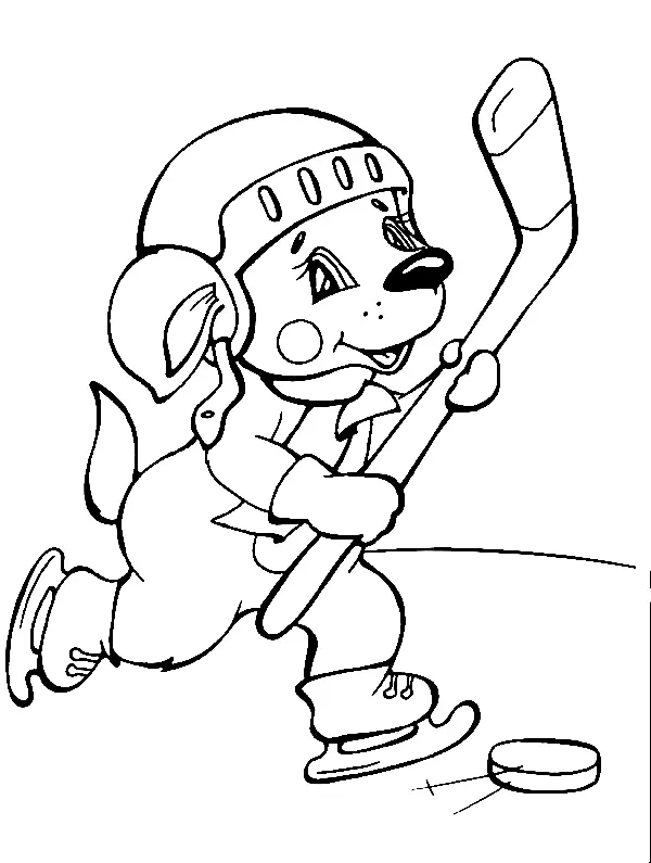 Desenhos de Hoquei Para Colorir 15